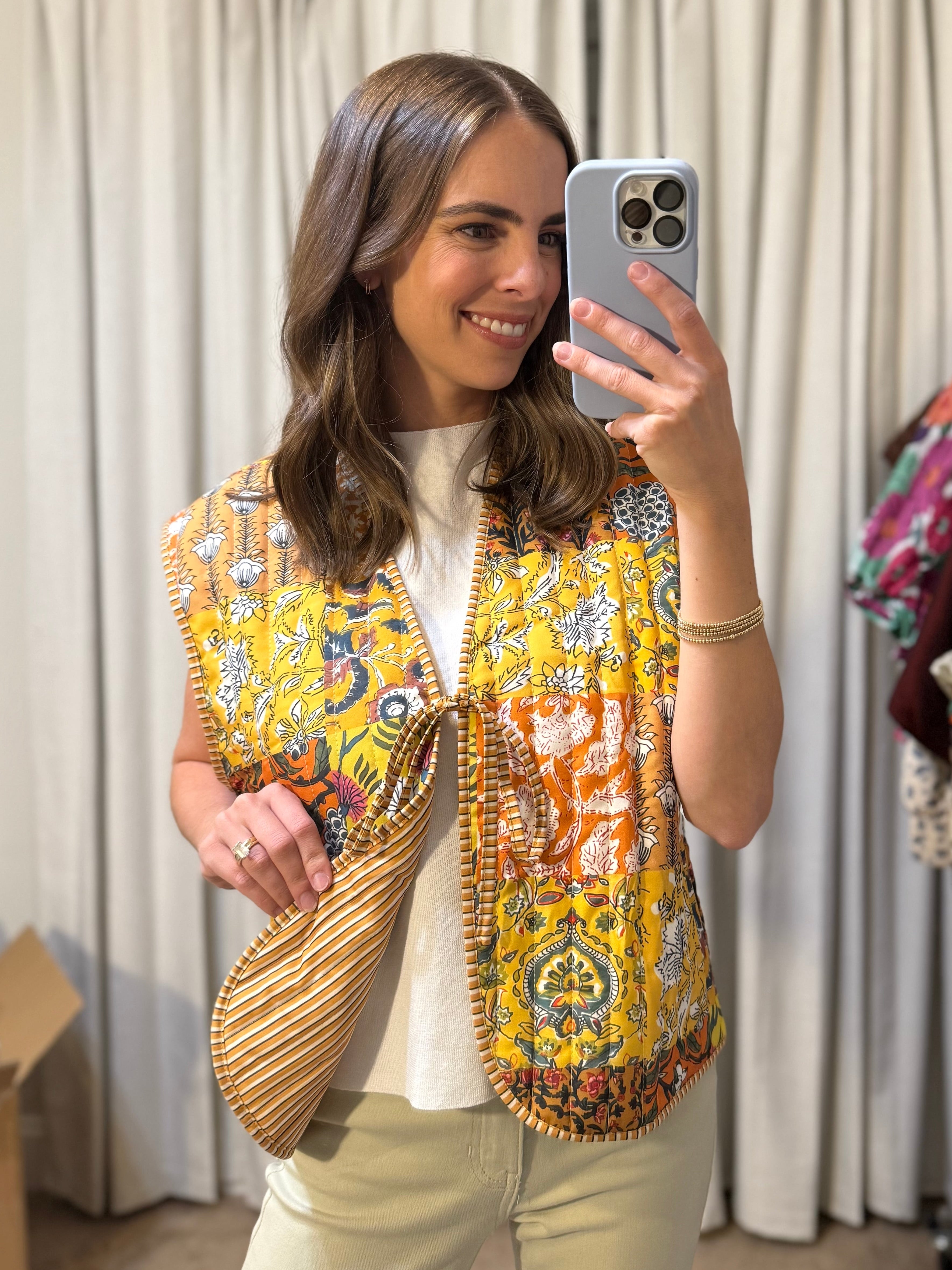 Multicolored Printed Vest