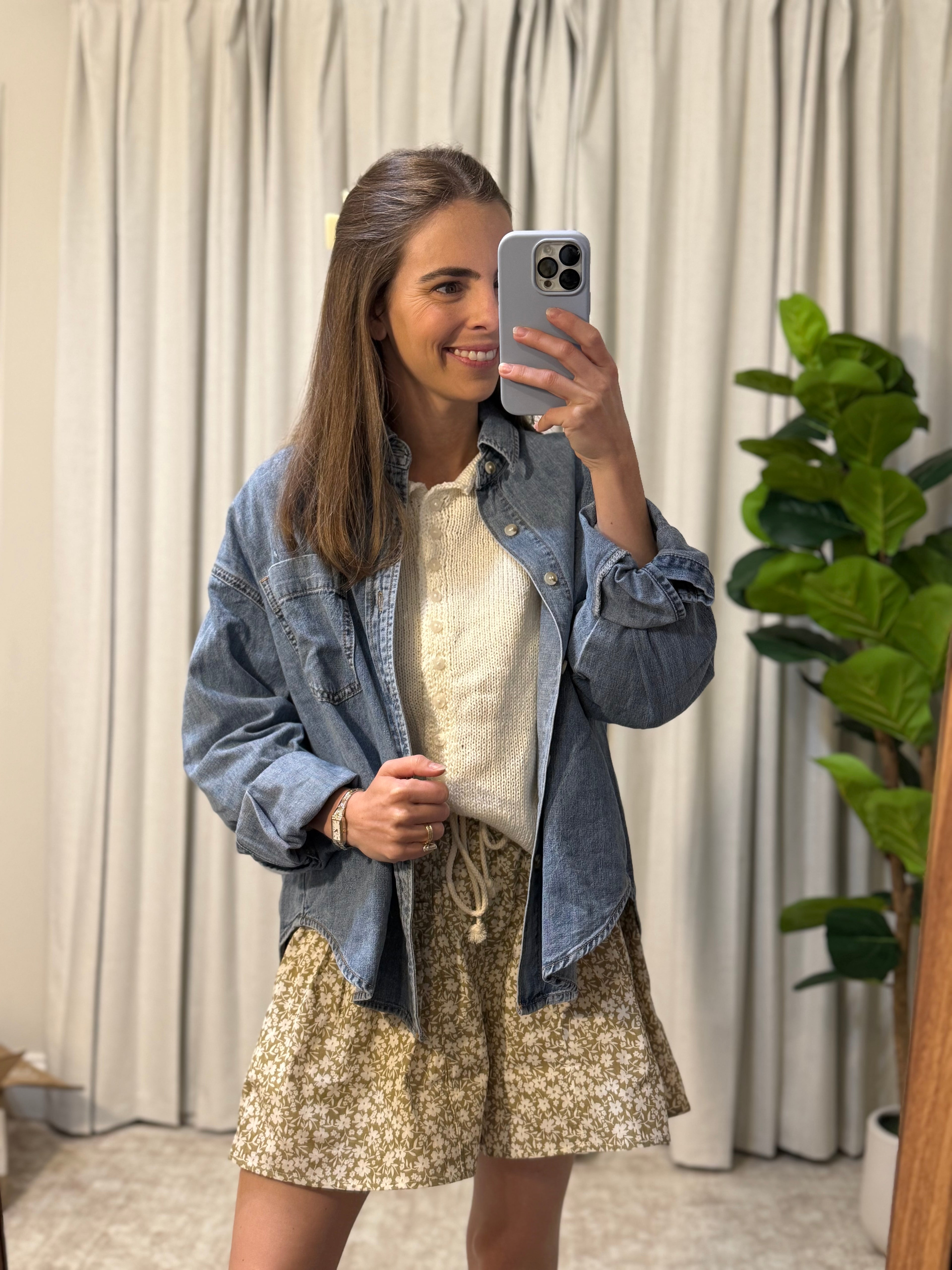 Washed Denim Button Down