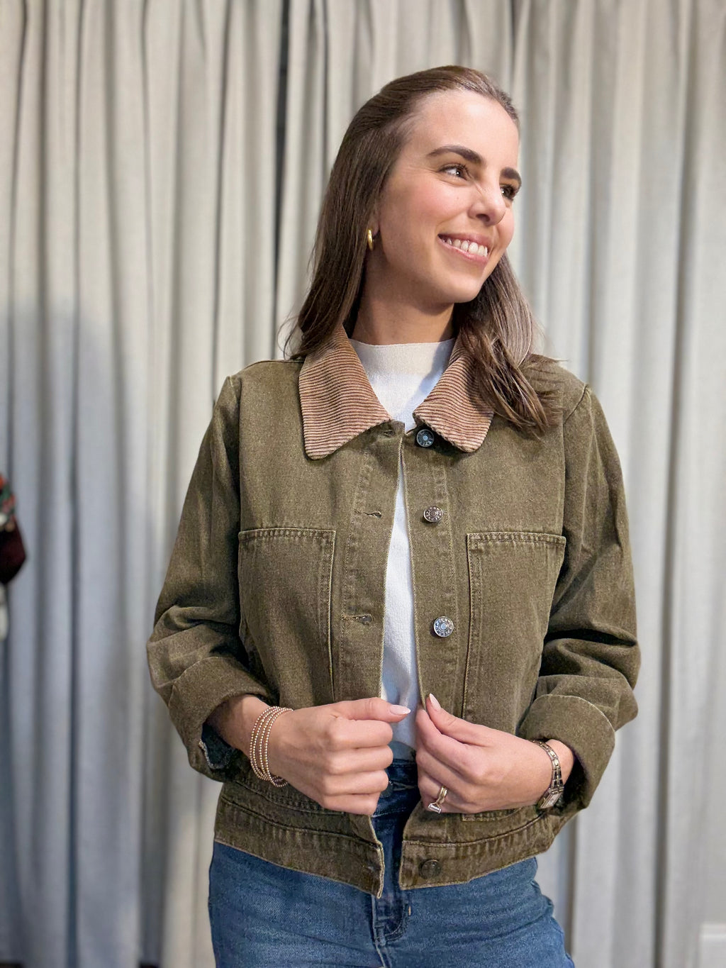 Washed Twill Denim Jacket