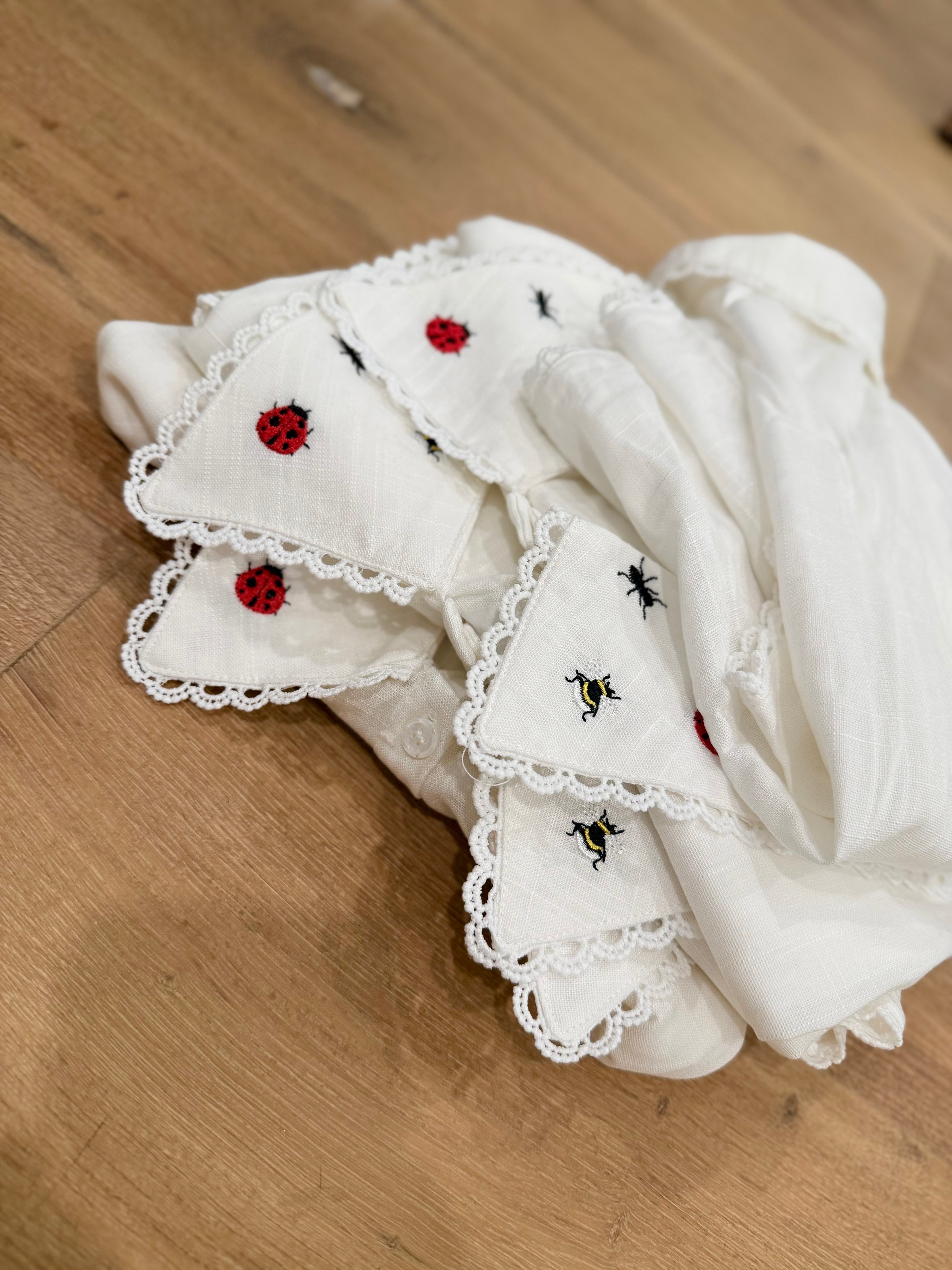Ladybug Embroidered Blouse