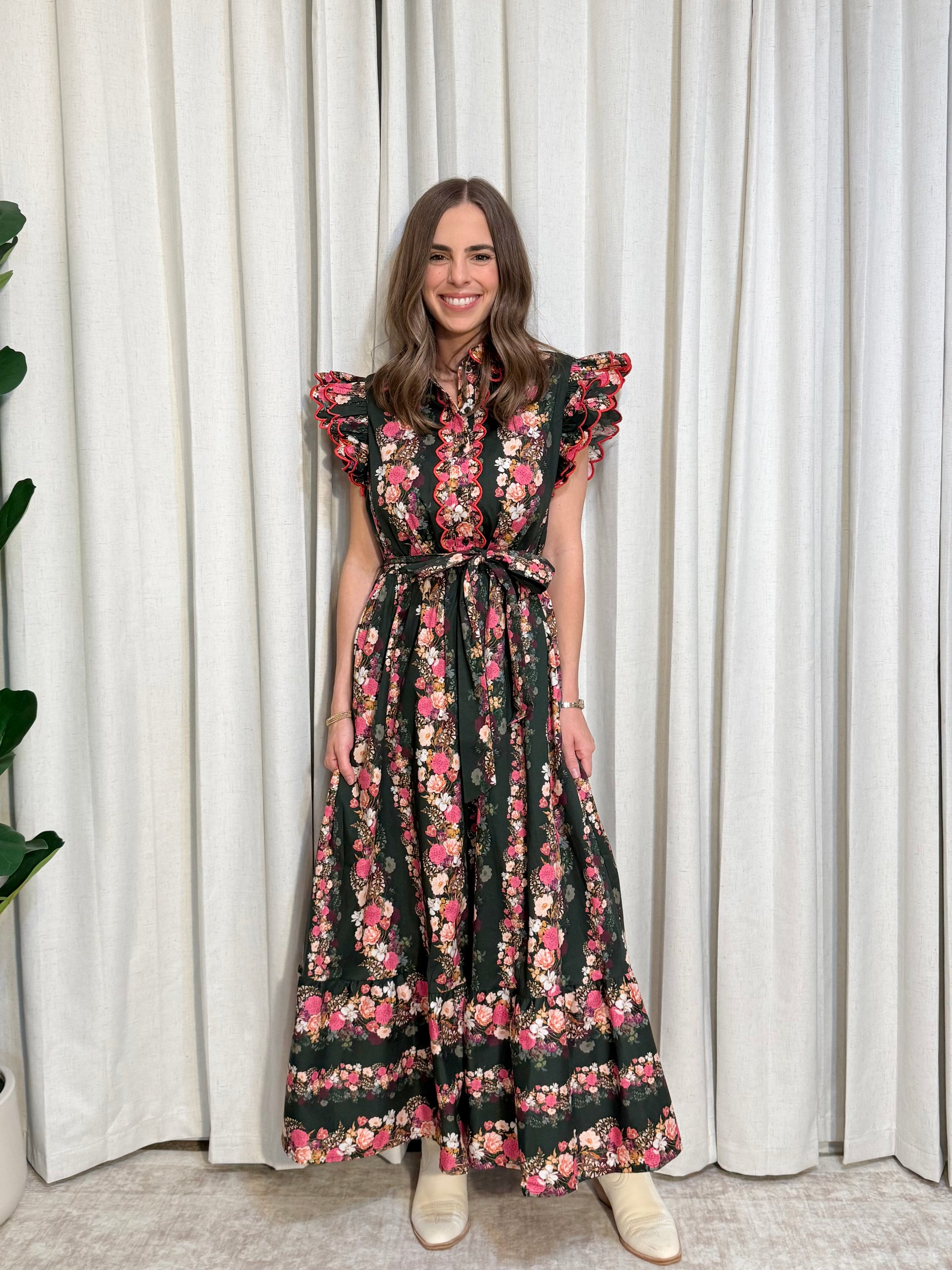 meg midi dress RIXO Meg Leopard Midi Polka Dot