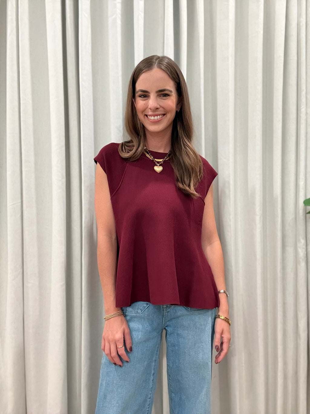 Flared Knit Top