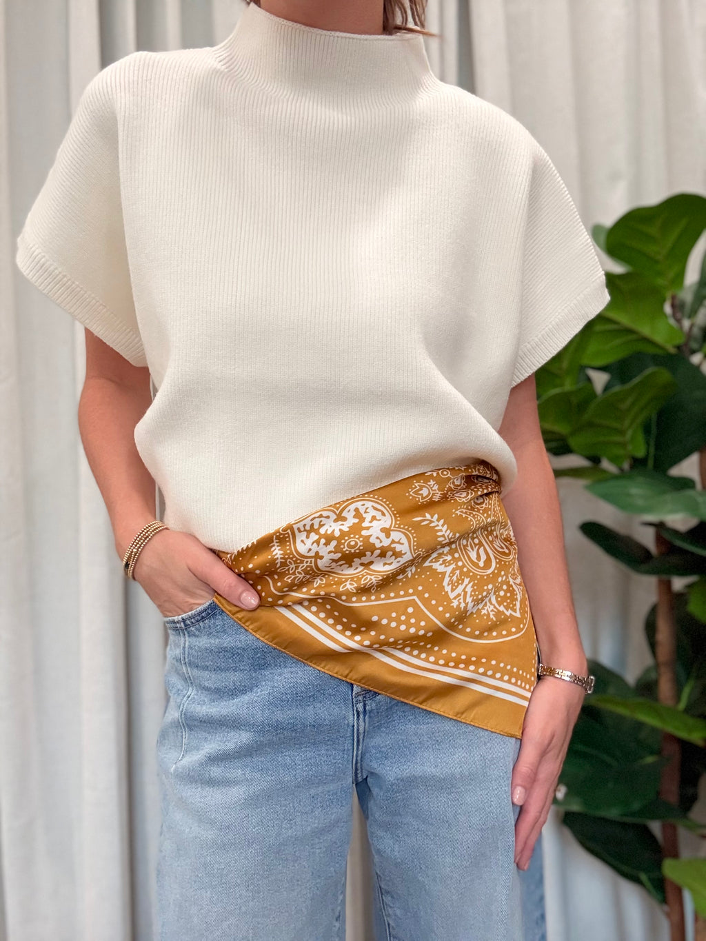 Mustard Bandana Scarf
