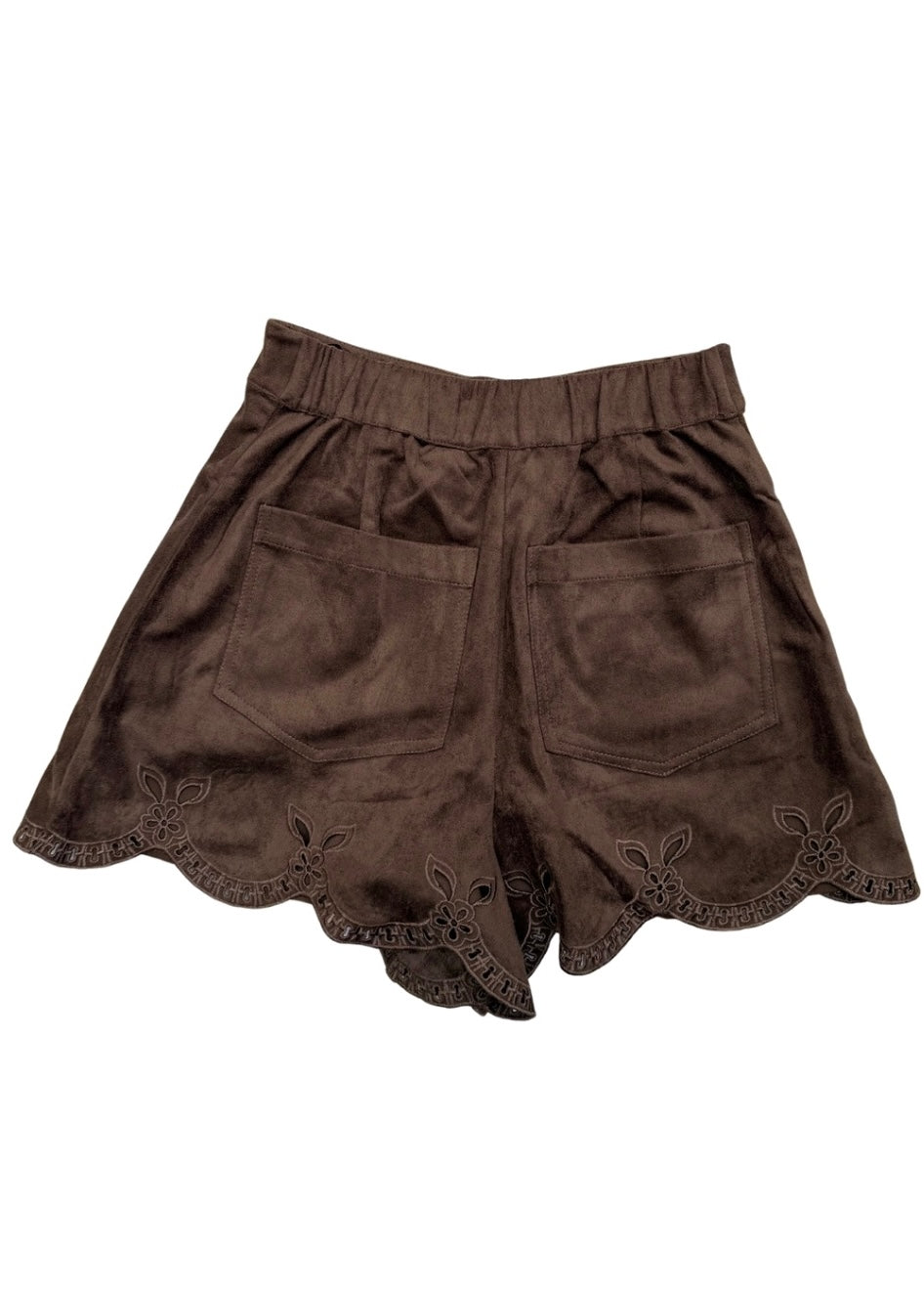 Suede Eyelet Shorts