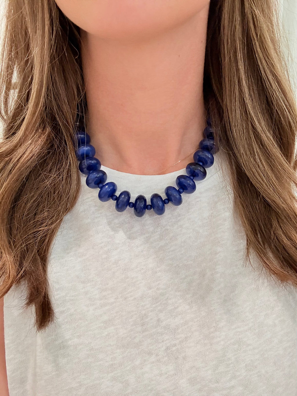 Marble Beaded Statement Necklace