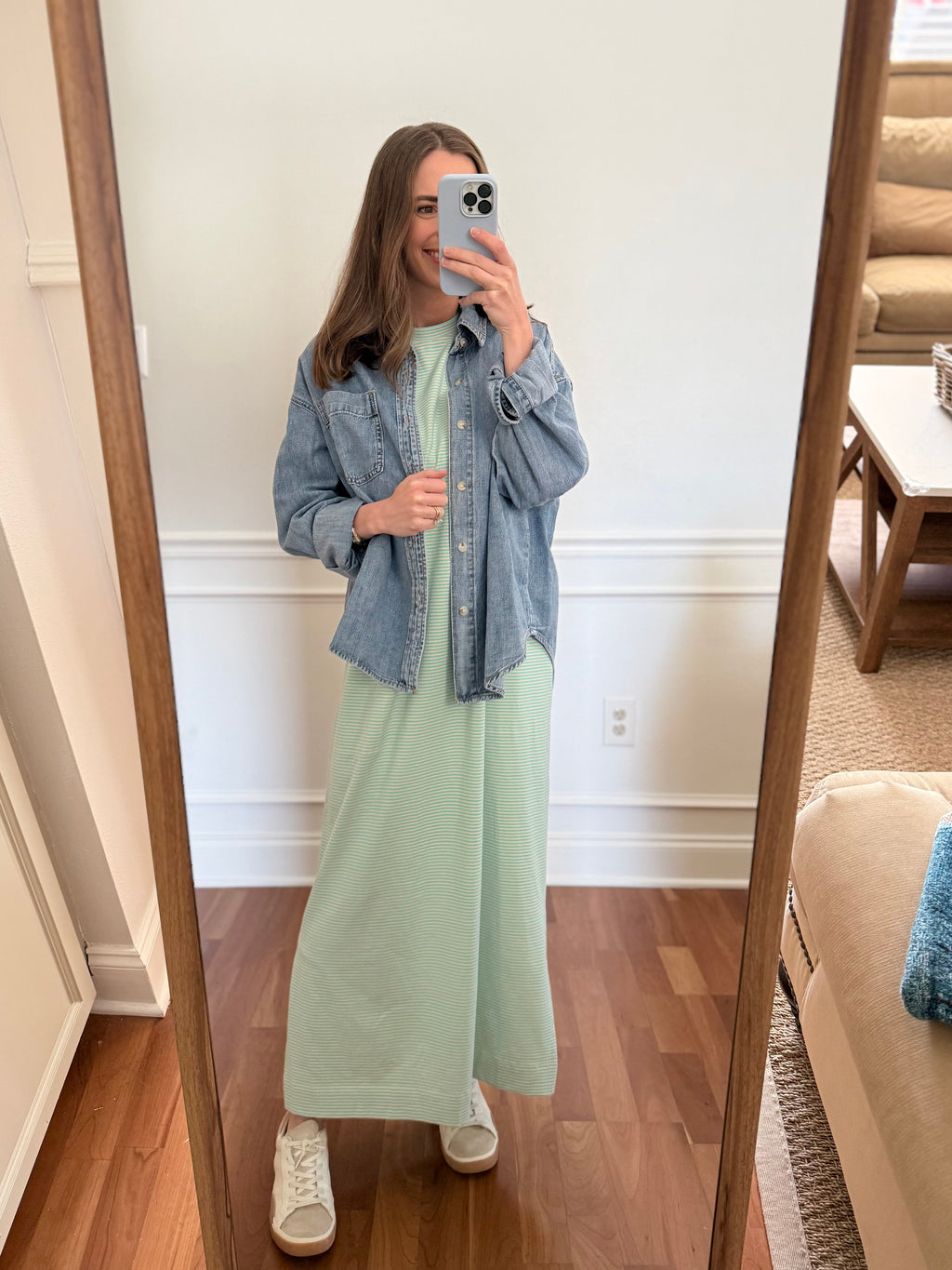 Washed Denim Button Down