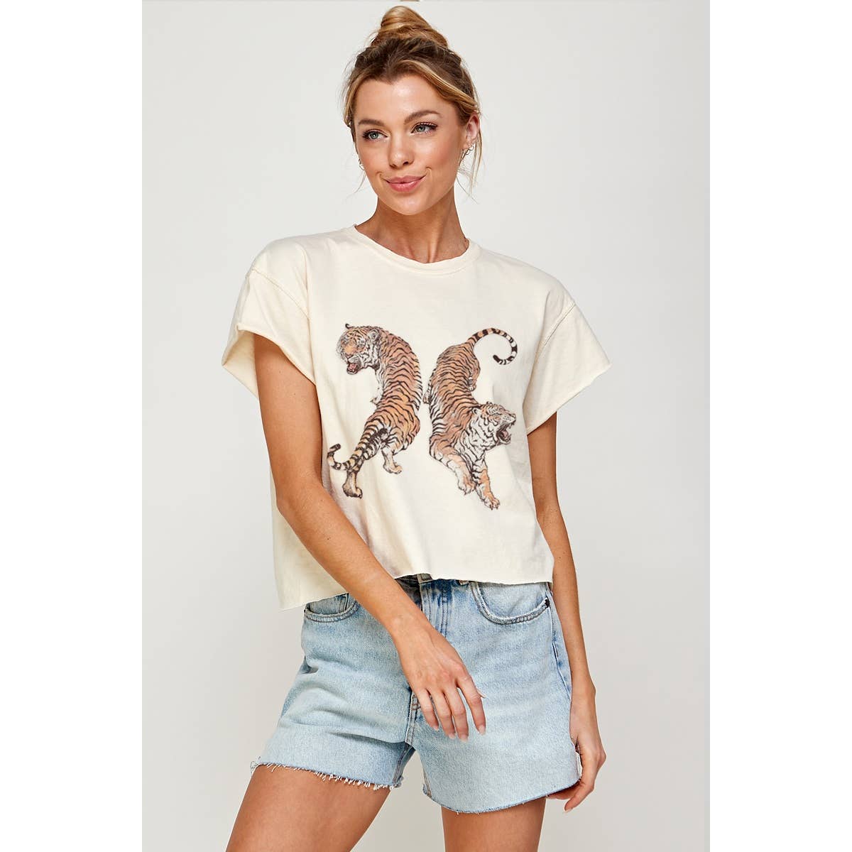 Tiger Graphic Tee Ivory - PREORDER