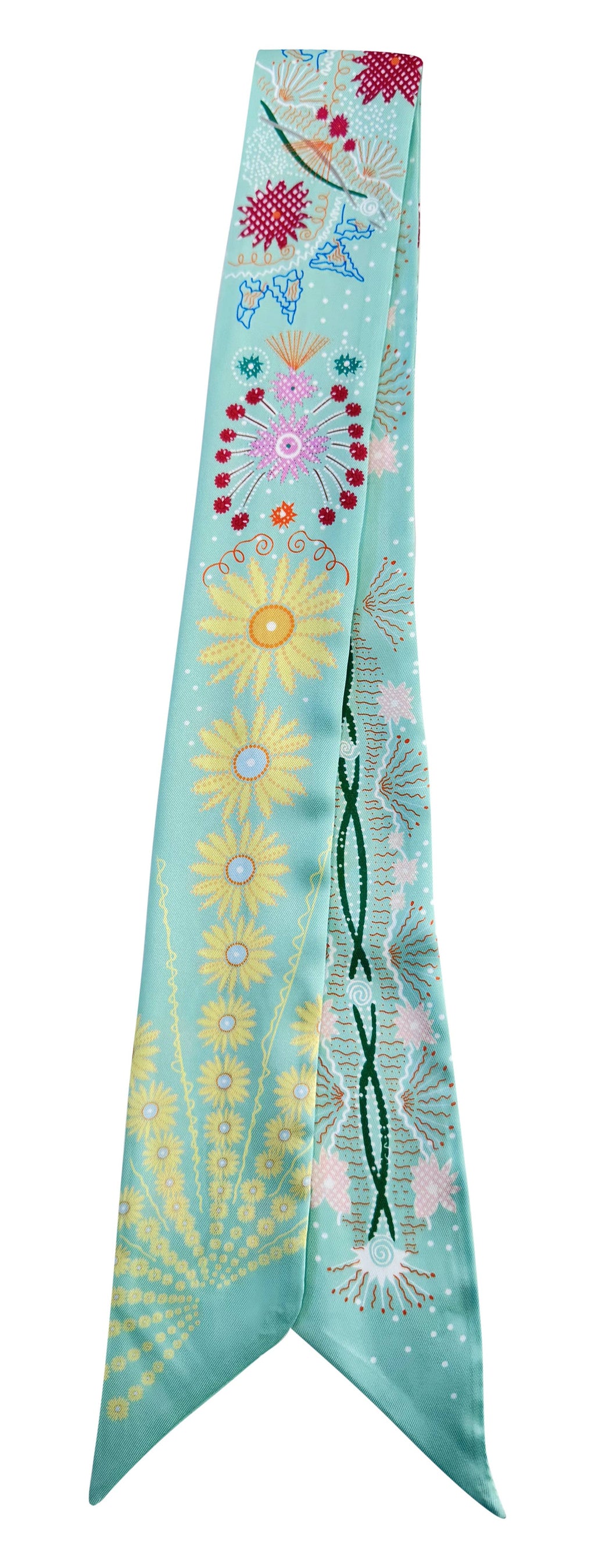 Knotted Teal Scarf Necklace