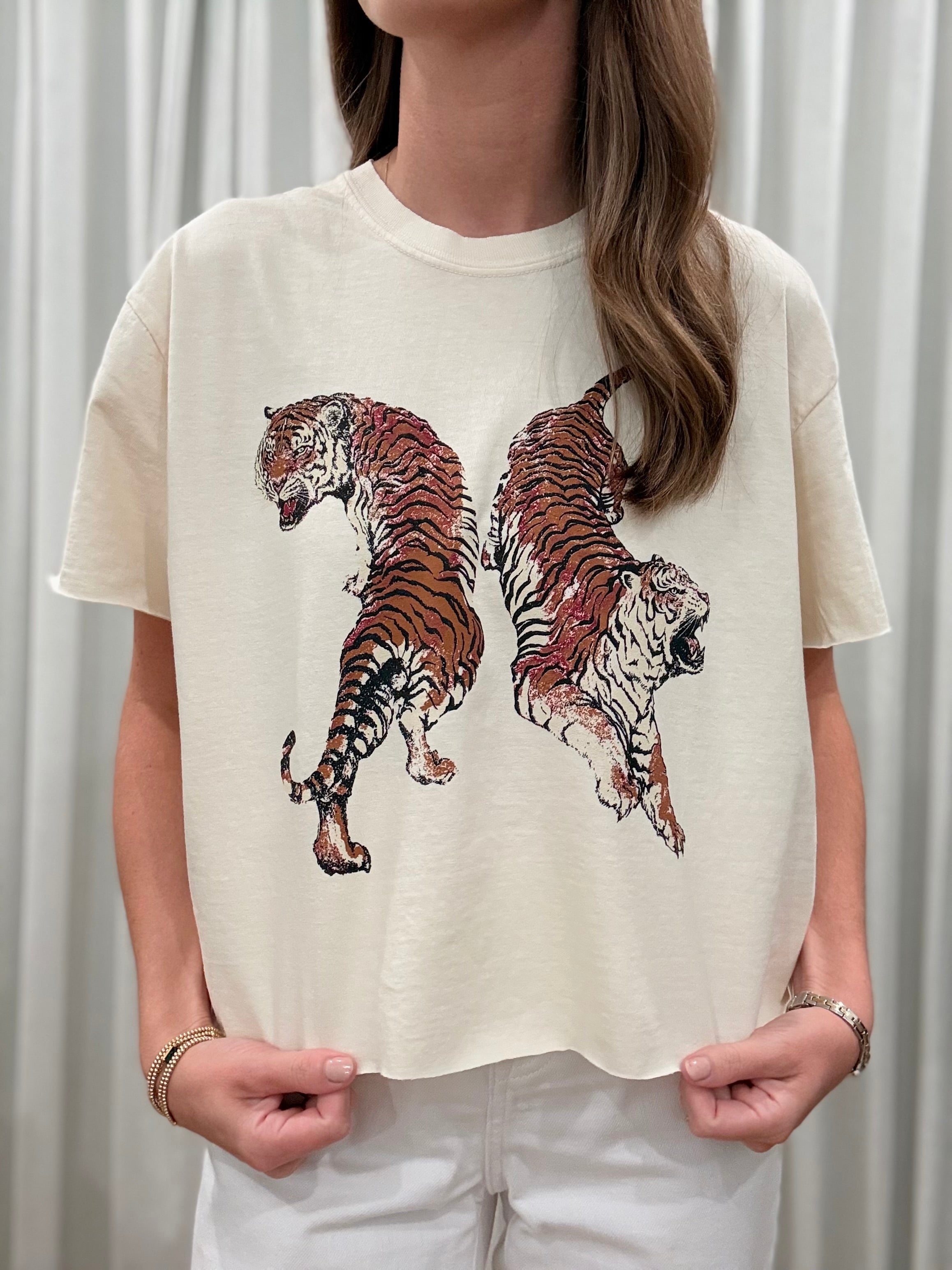 Tiger Graphic Tee Ivory