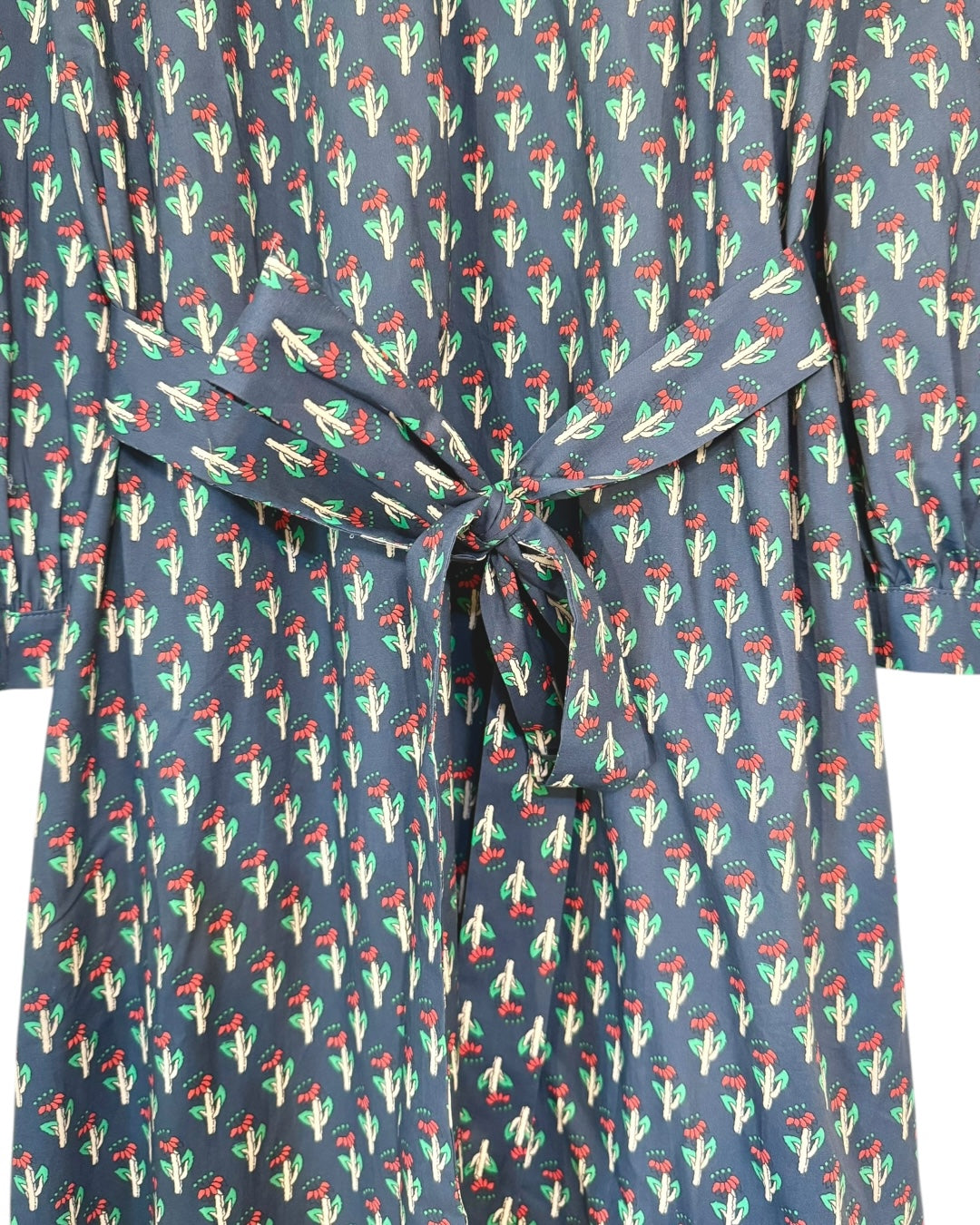 Navy Floral Midi Dress