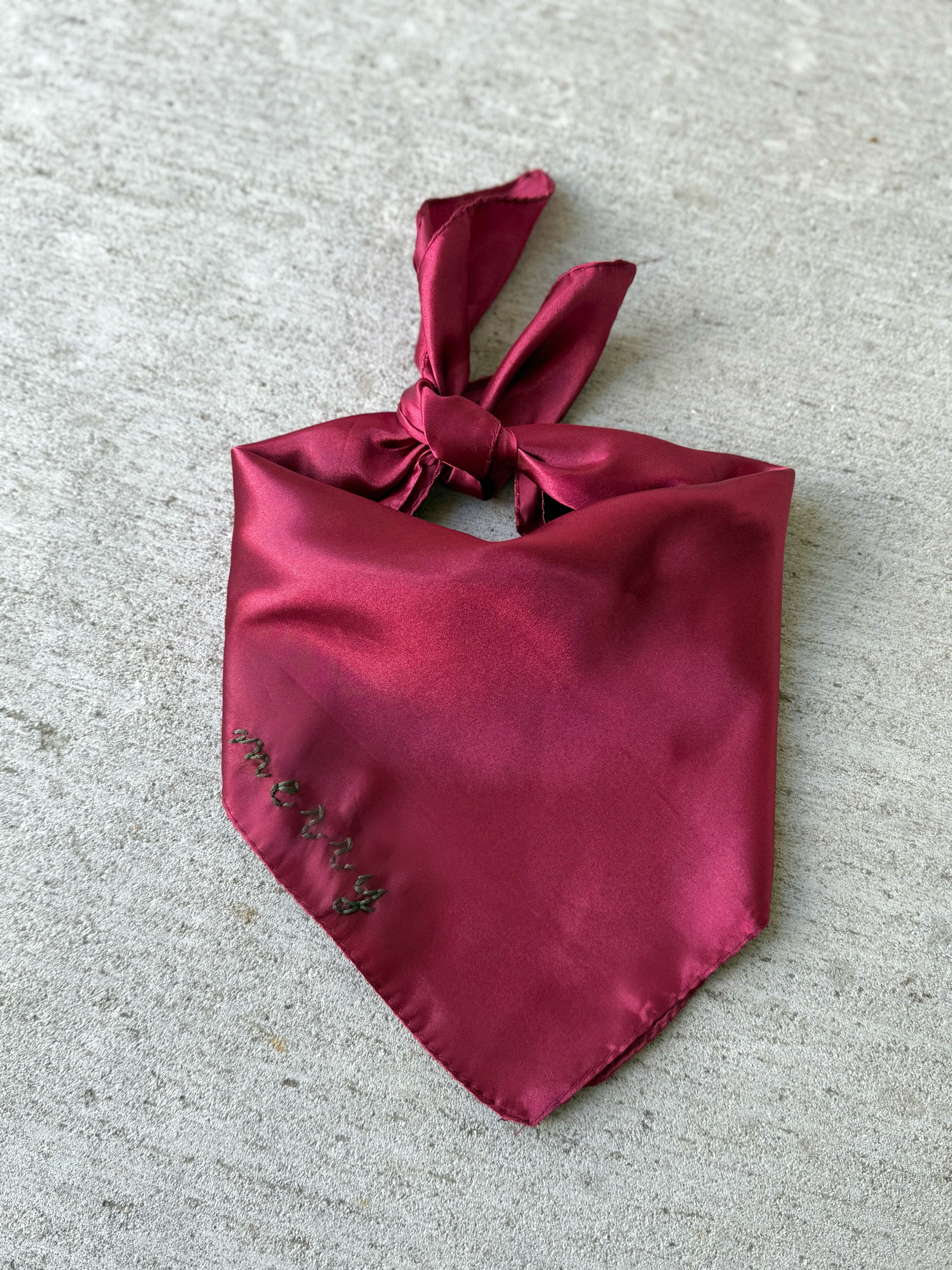 Merry Holiday Scarf - Burgundy