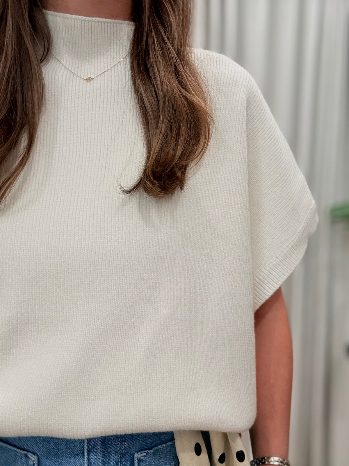Mock Neck Sweater Top