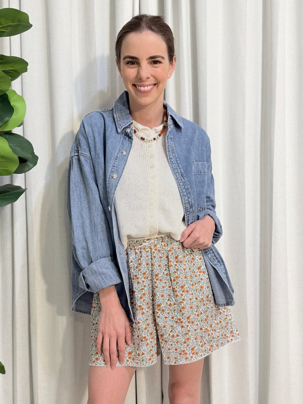 Washed Denim Button Down
