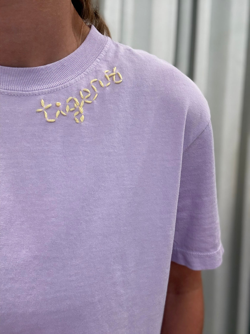 Hand-stitched "geaux tigers" Top