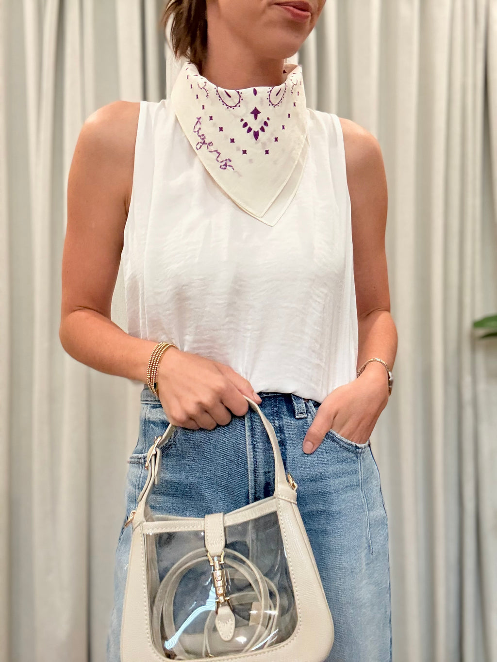 Ivory Bandana Scarf