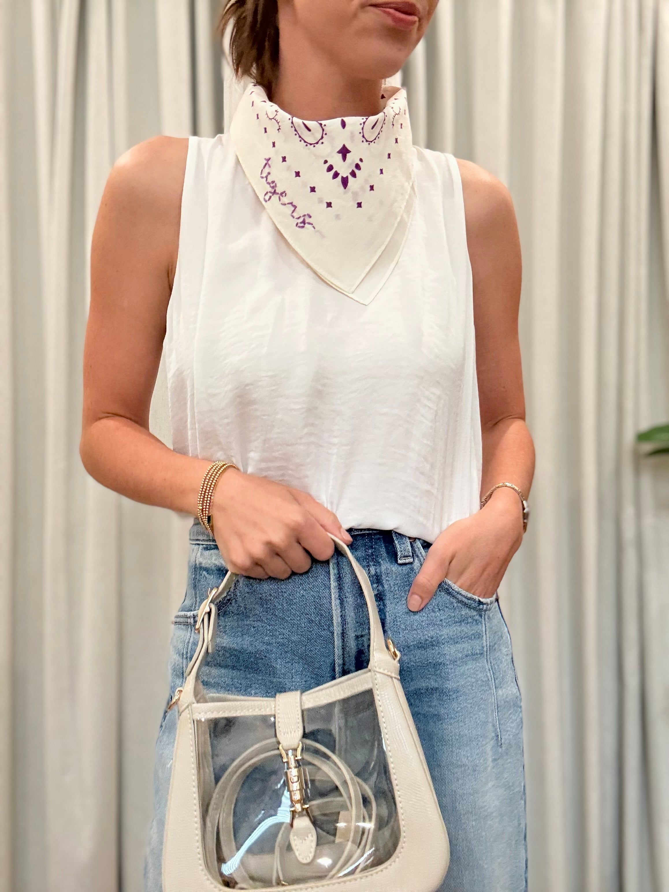 Ivory Bandana Scarf