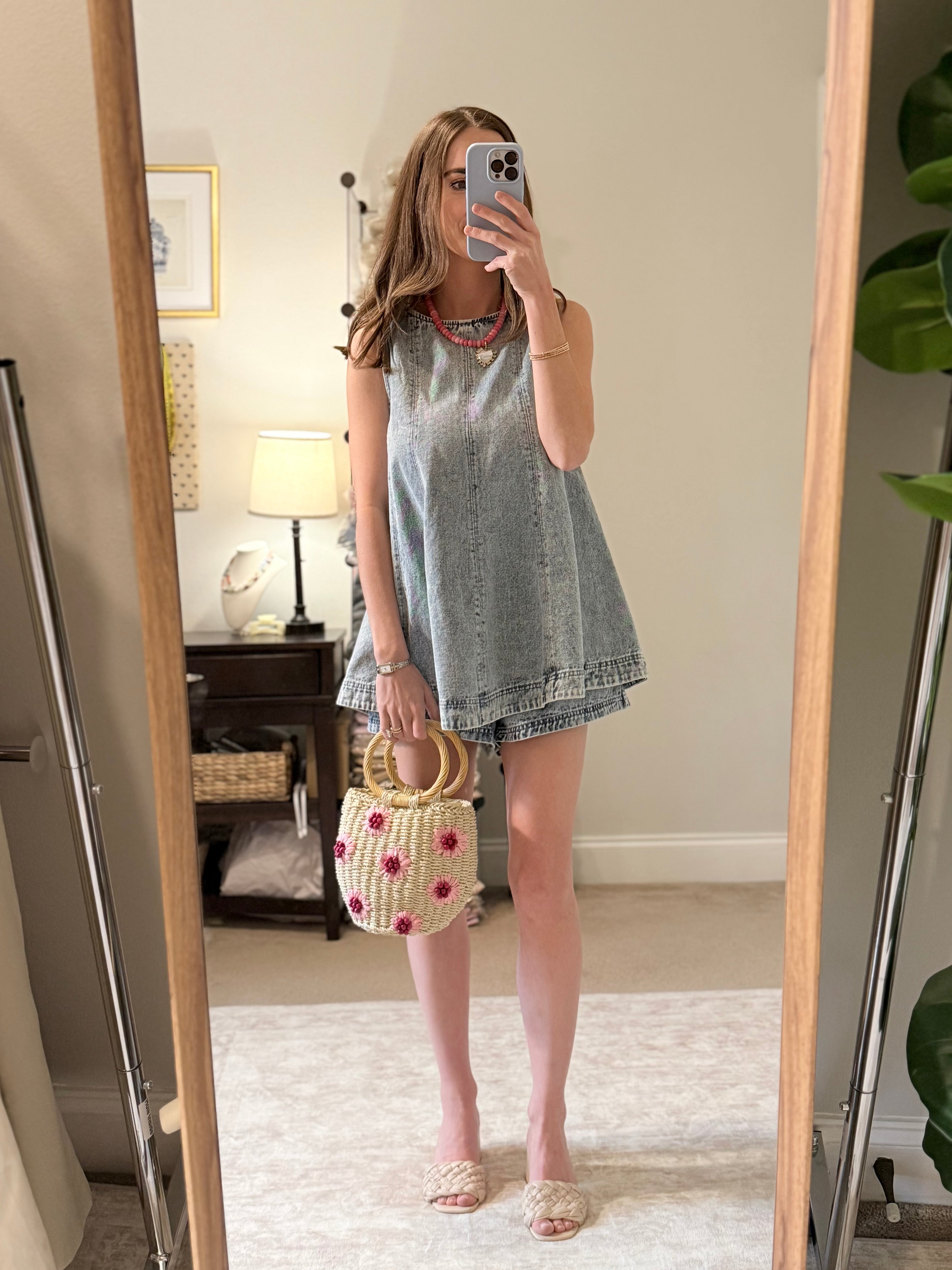 Denim Short Set