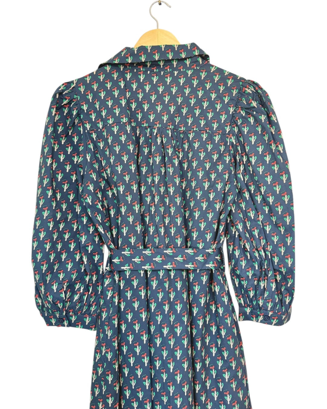 Navy Floral Midi Dress