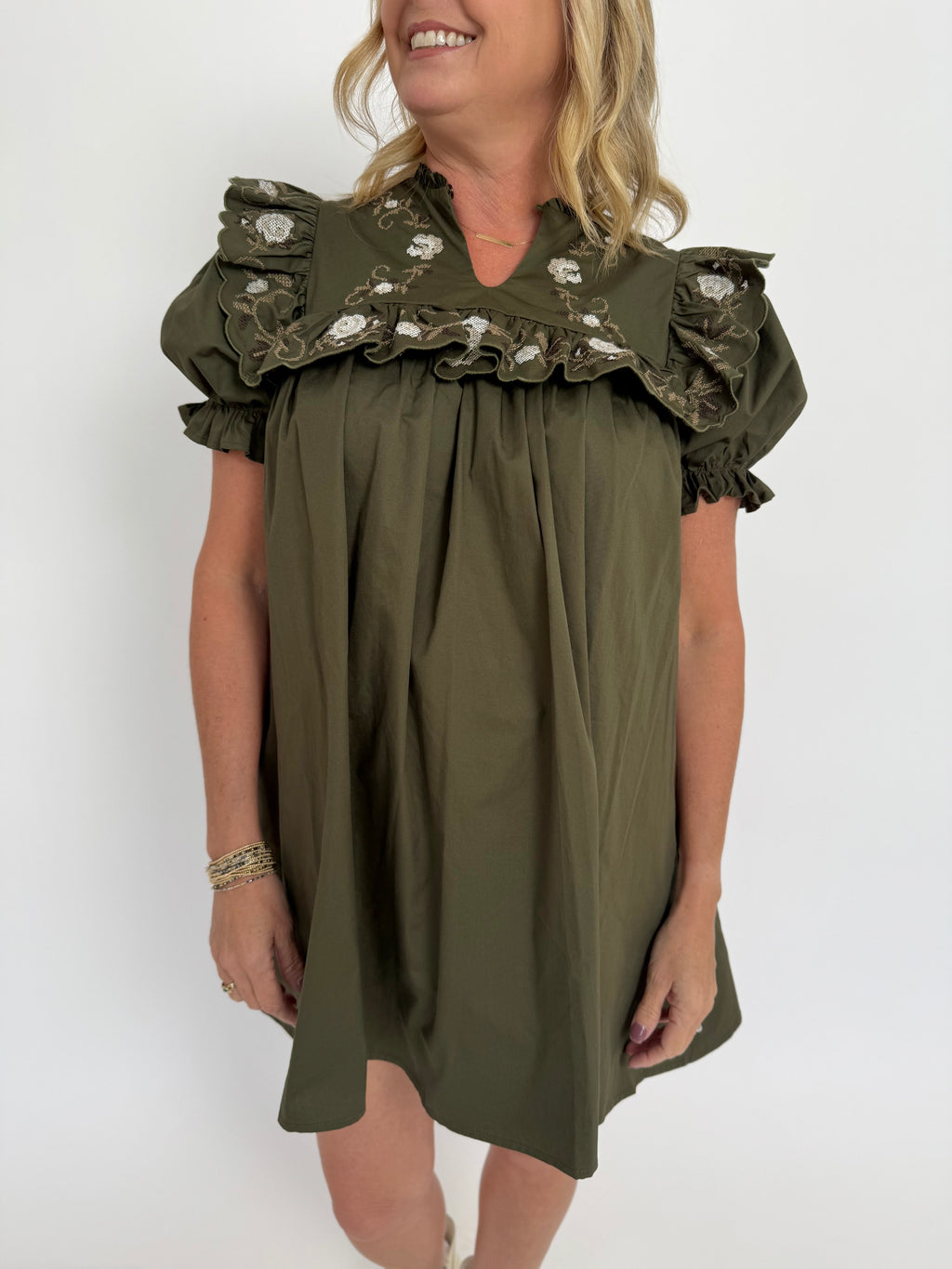 Sierra Olive Mini Dress