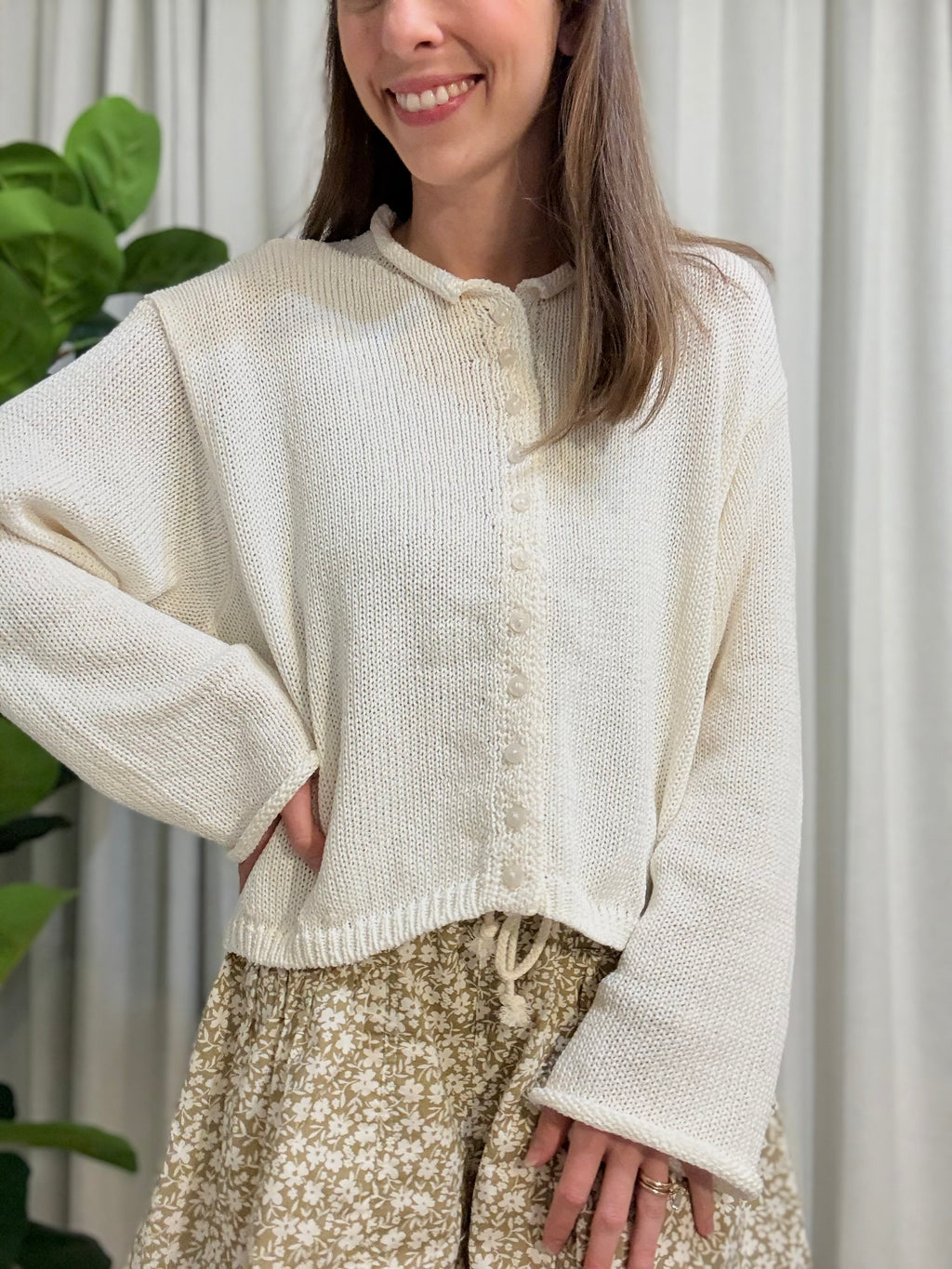 Rolled Cardigan