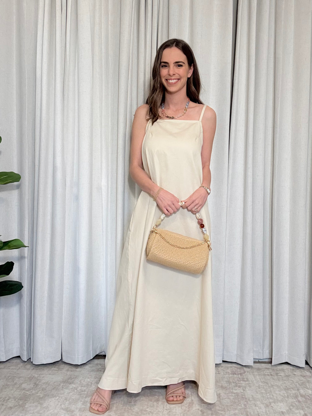 Beige Midi Dress
