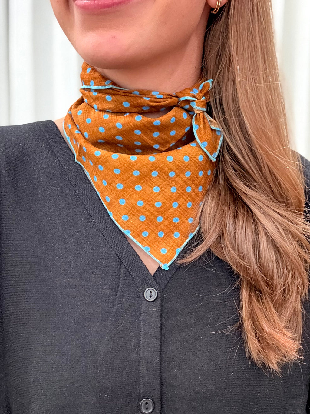 Brown Polka Dot Scarf