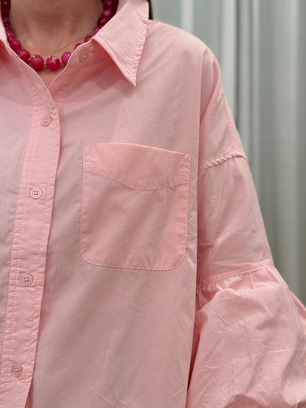 Bubble Hem Top Blush