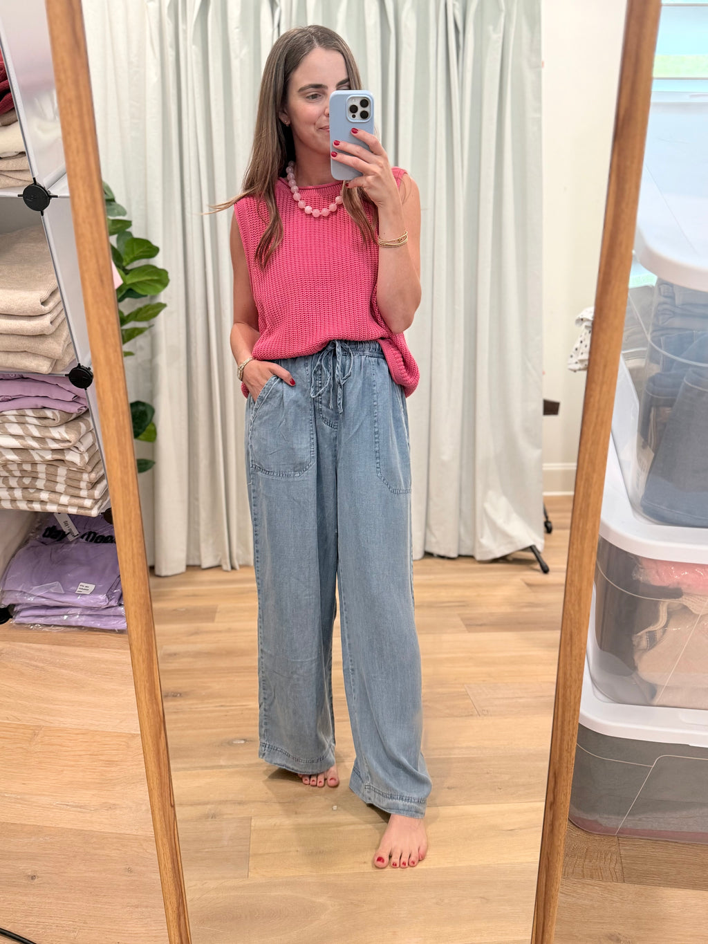 Drawstring Patch Pocket Pant
