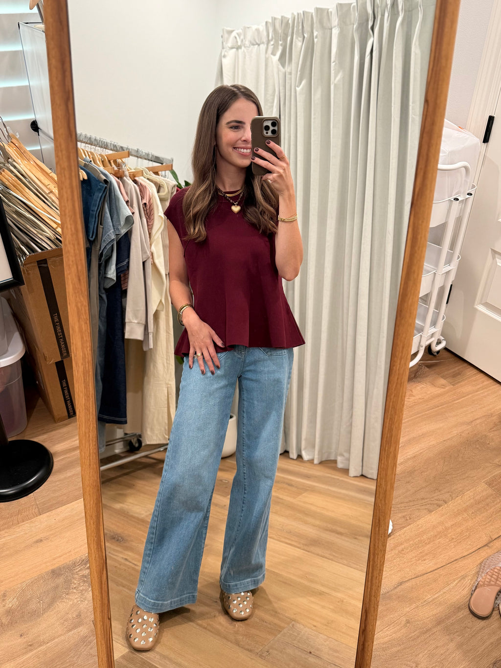 Flared Knit Top