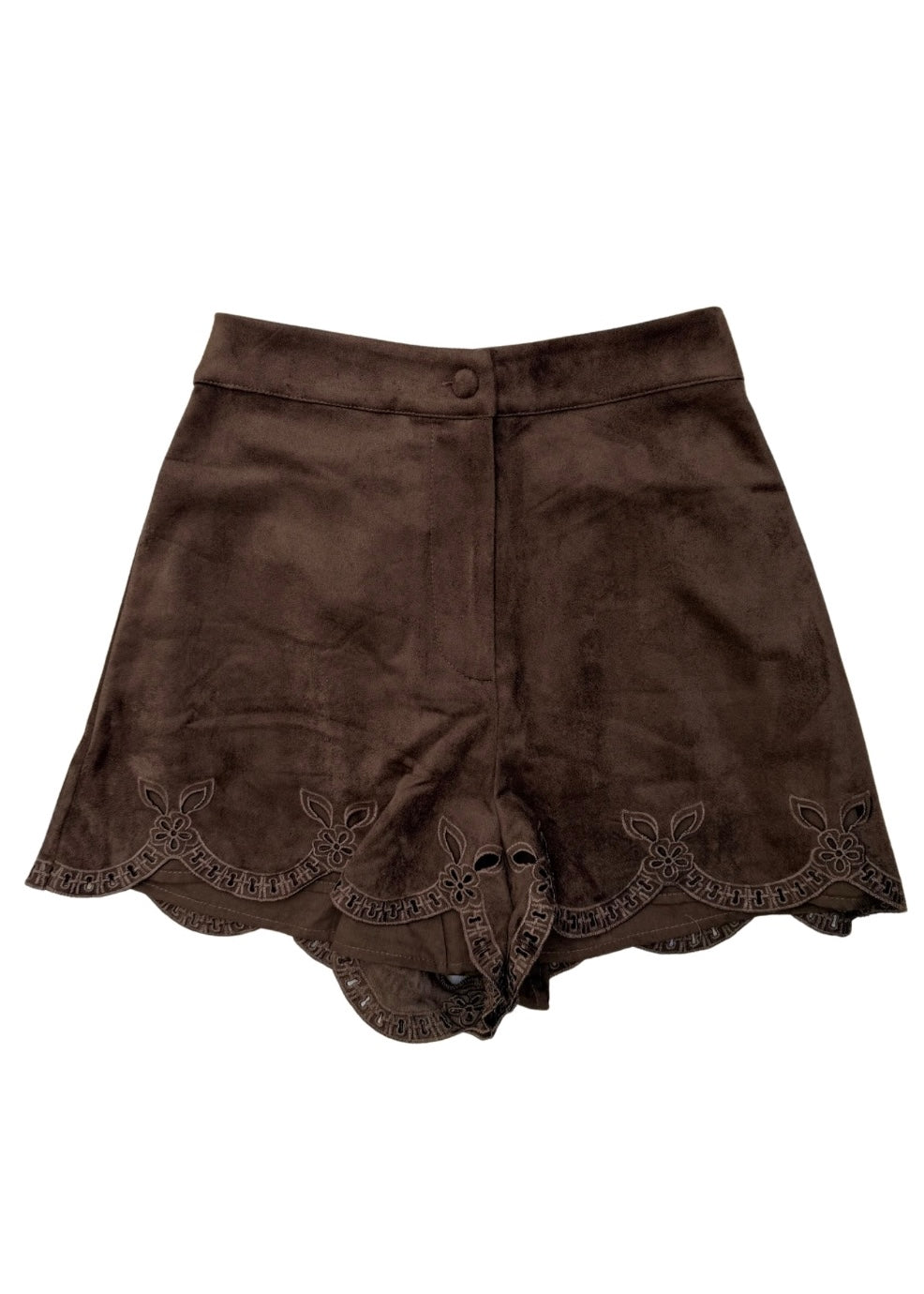 Suede Eyelet Shorts