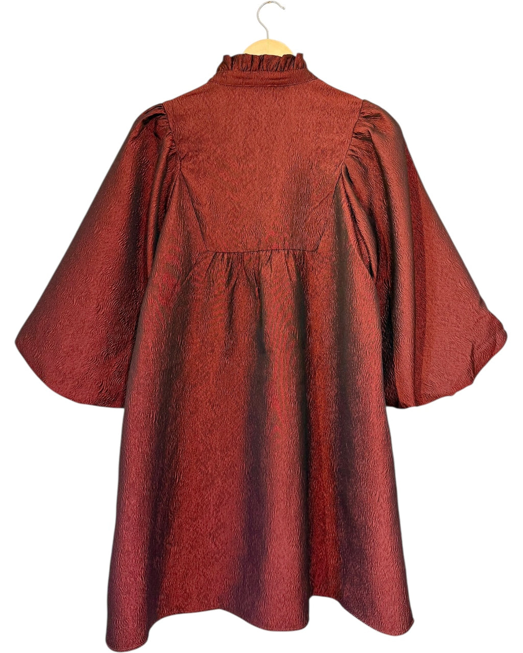 Burgundy Babydoll Dress