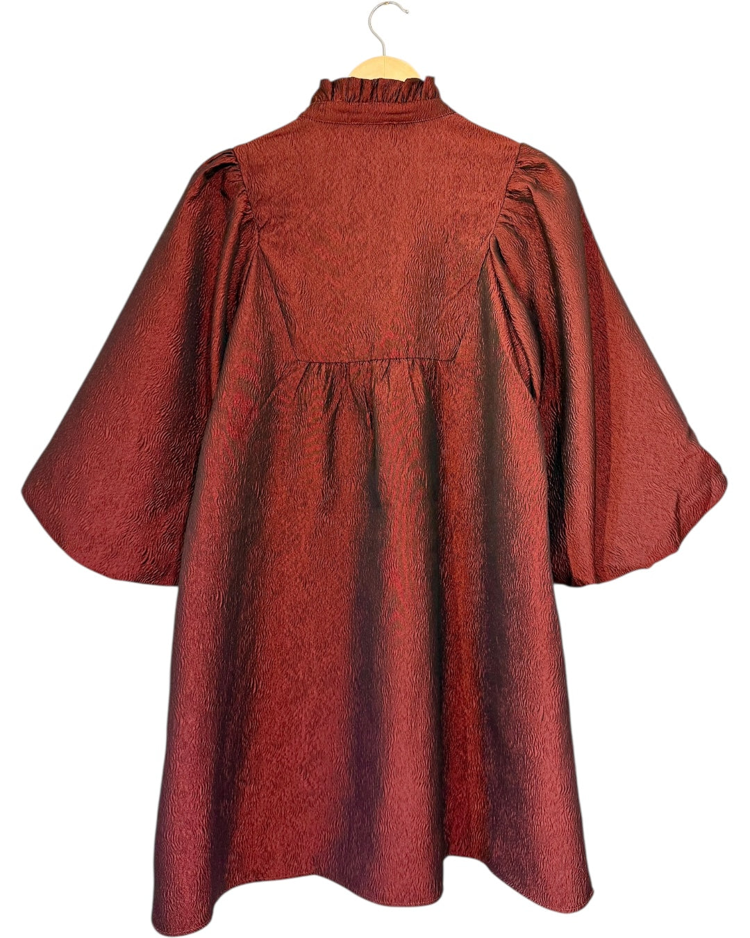 Burgundy Babydoll Dress