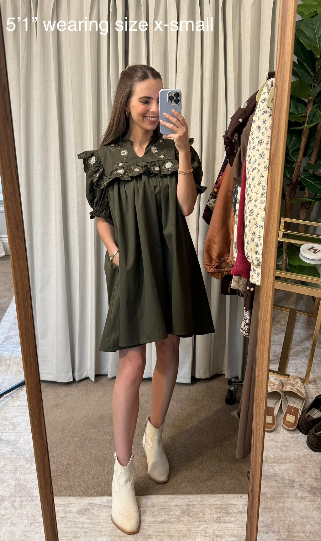 Sierra Olive Mini Dress