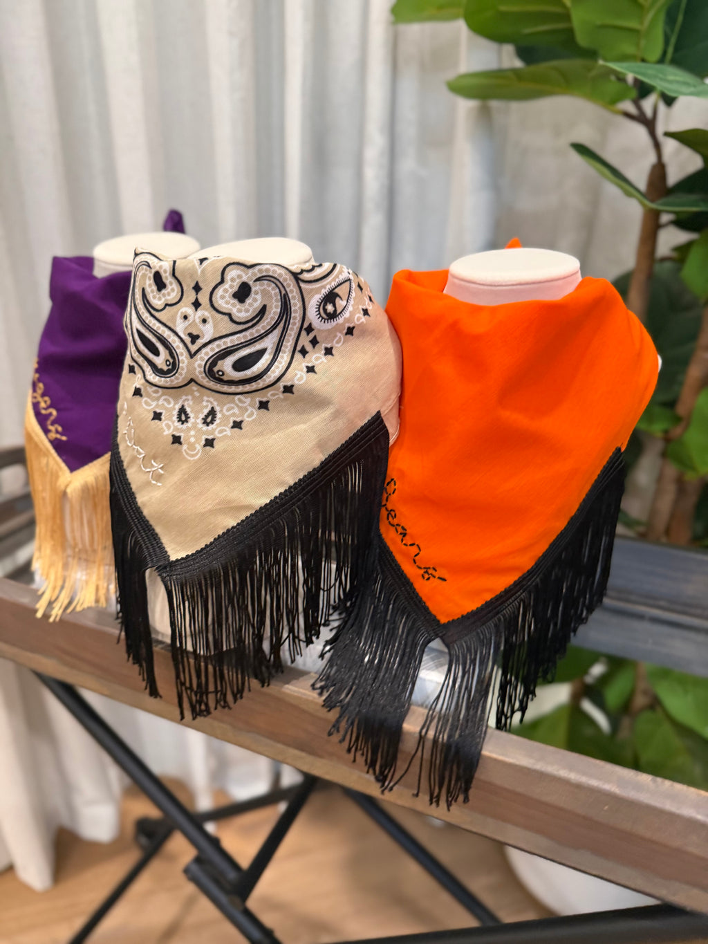 "Who Dat" Fringe Bandana Scarf