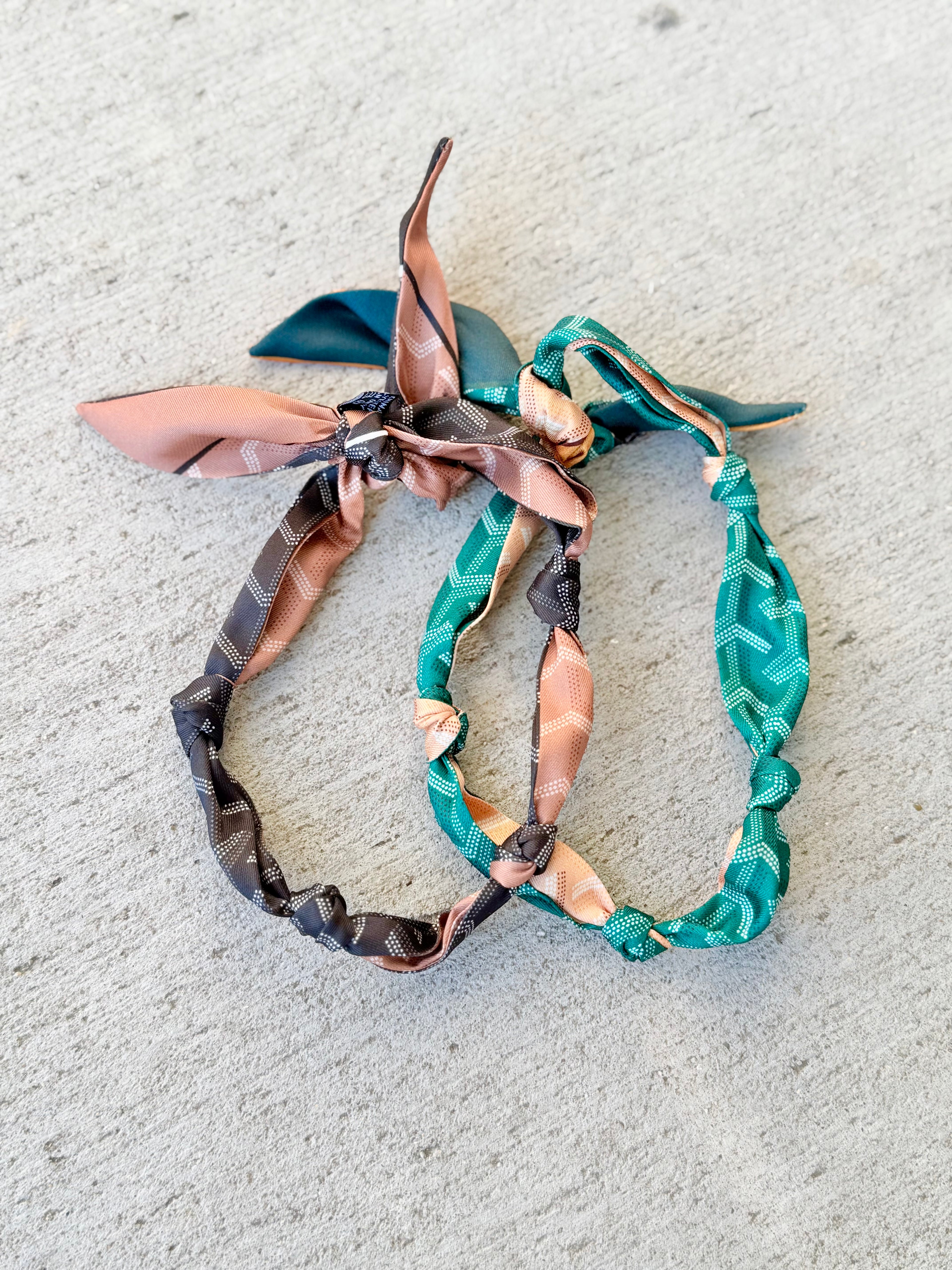 Knotted Herringbone Scarf Necklace
