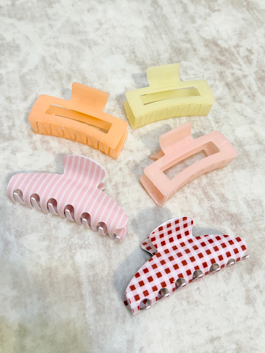 Pink Stripe Hair Clip