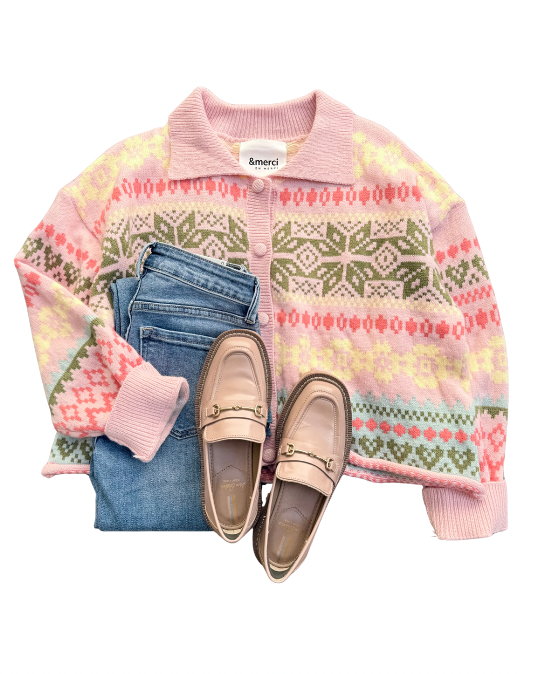 Printed Sweater Cardigan