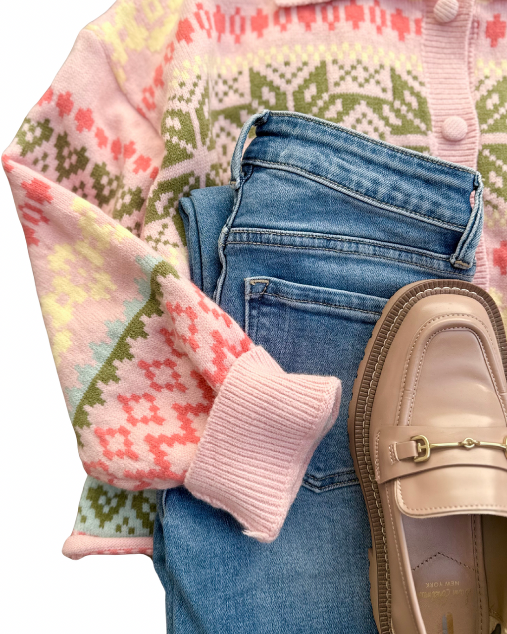Printed Sweater Cardigan