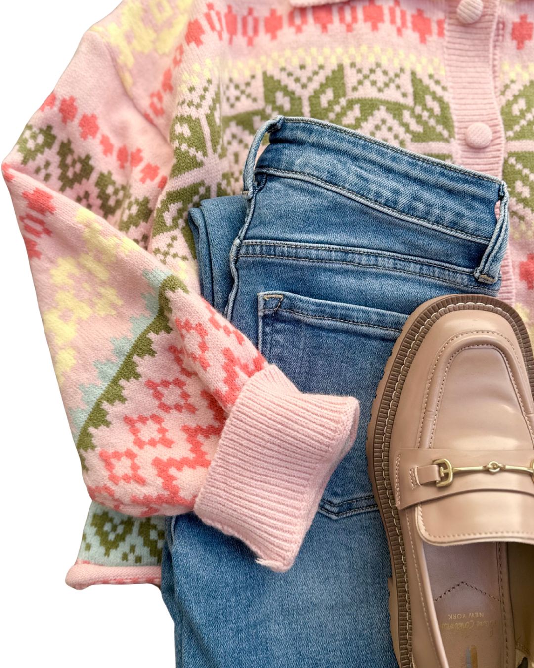 Printed Sweater Cardigan