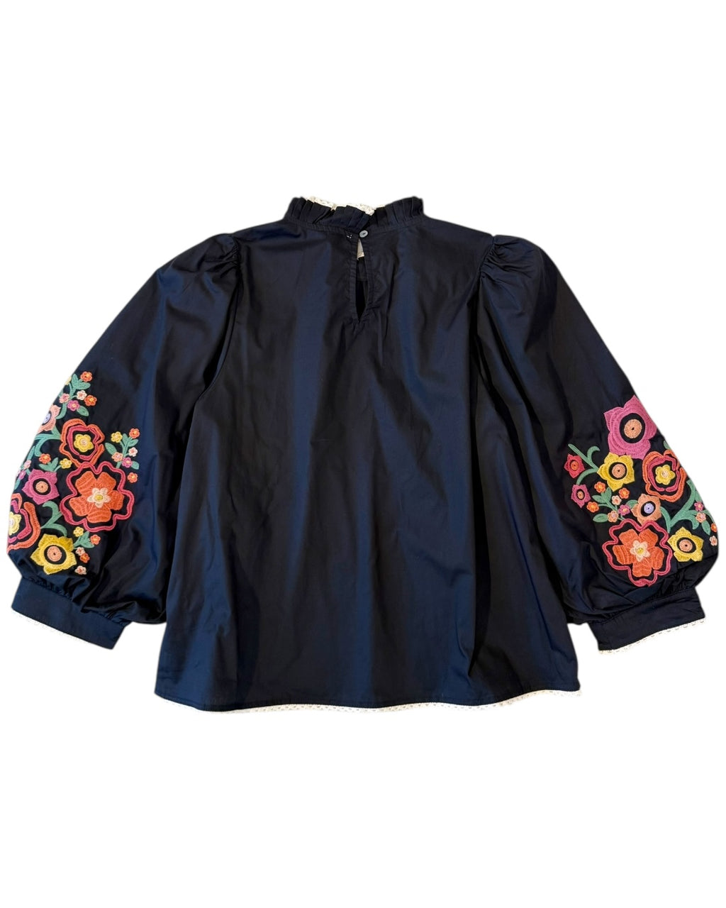 Black Embroidered Top