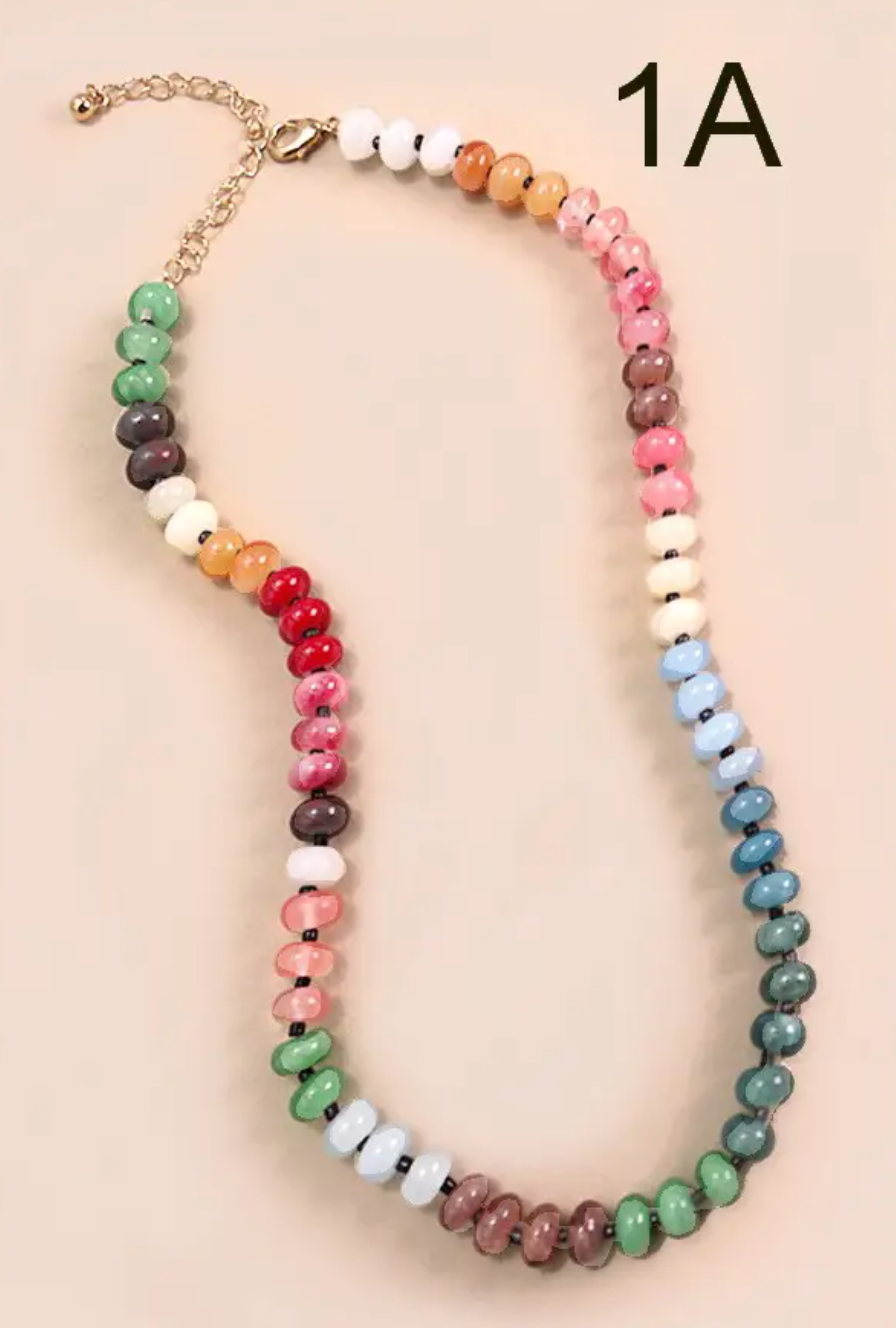 Semi Precious Bead Necklace
