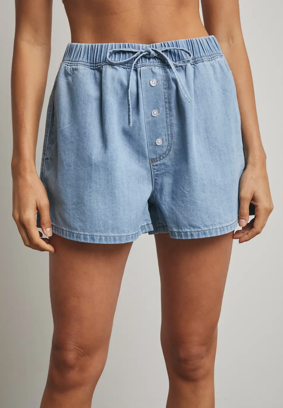 Denim Drawstring Short
