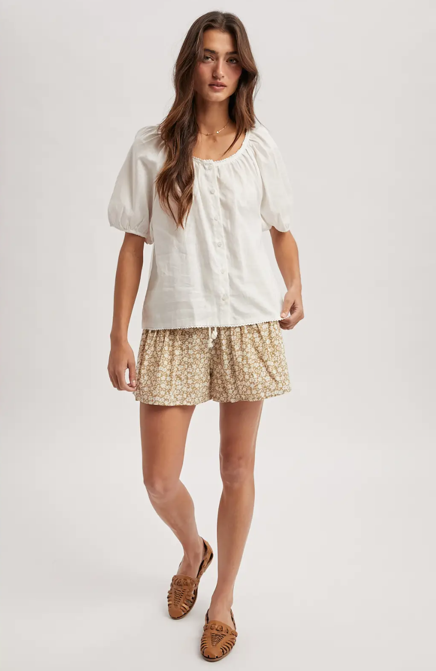Trim Detail Blouse