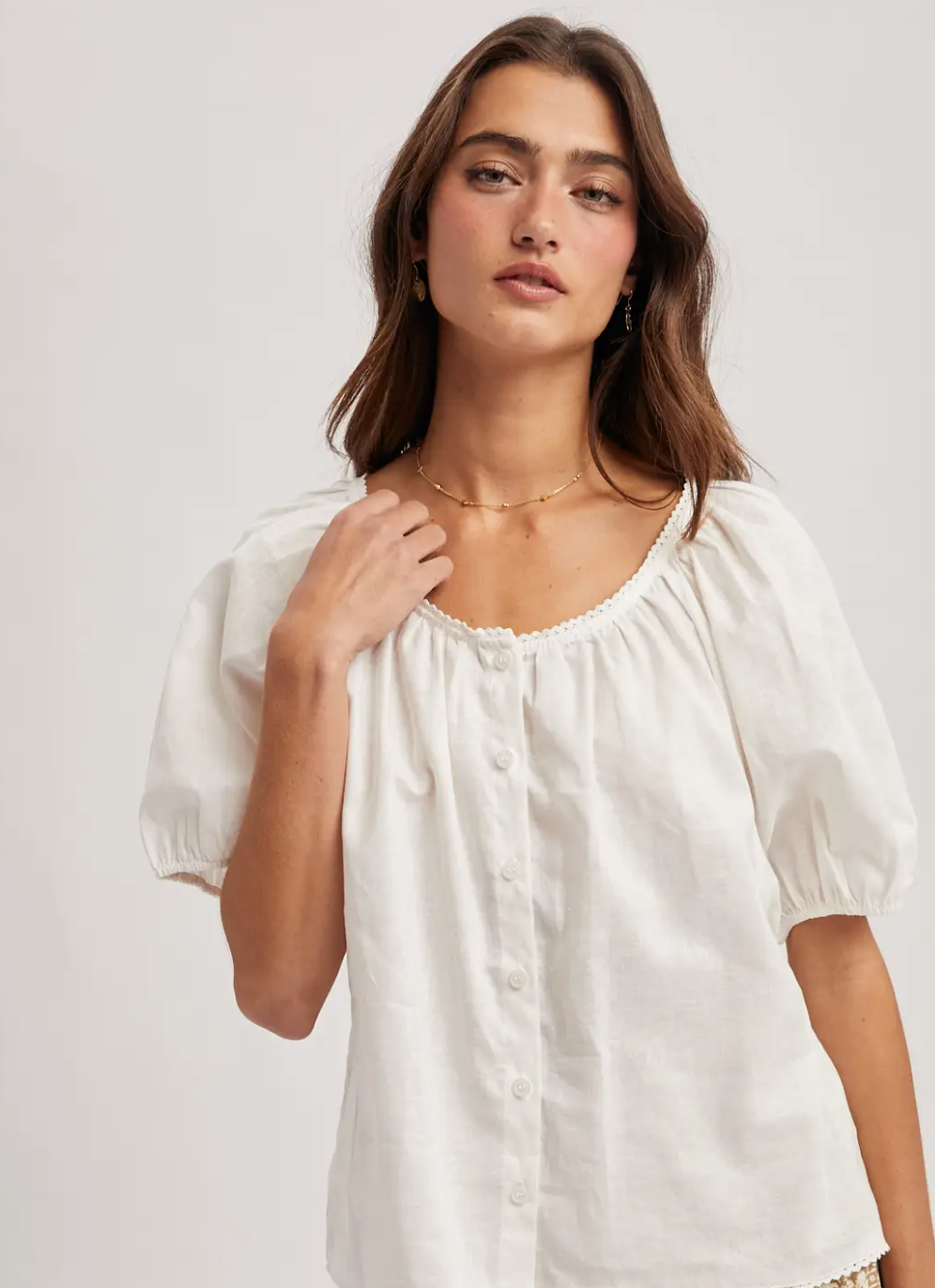 Trim Detail Blouse