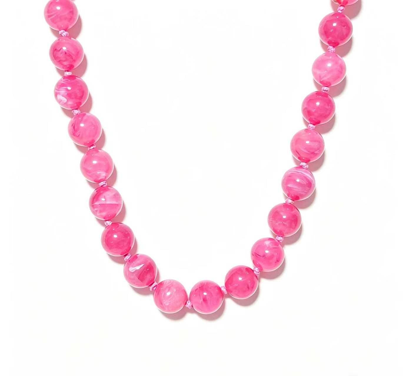 Marble Beaded Statement Necklaces