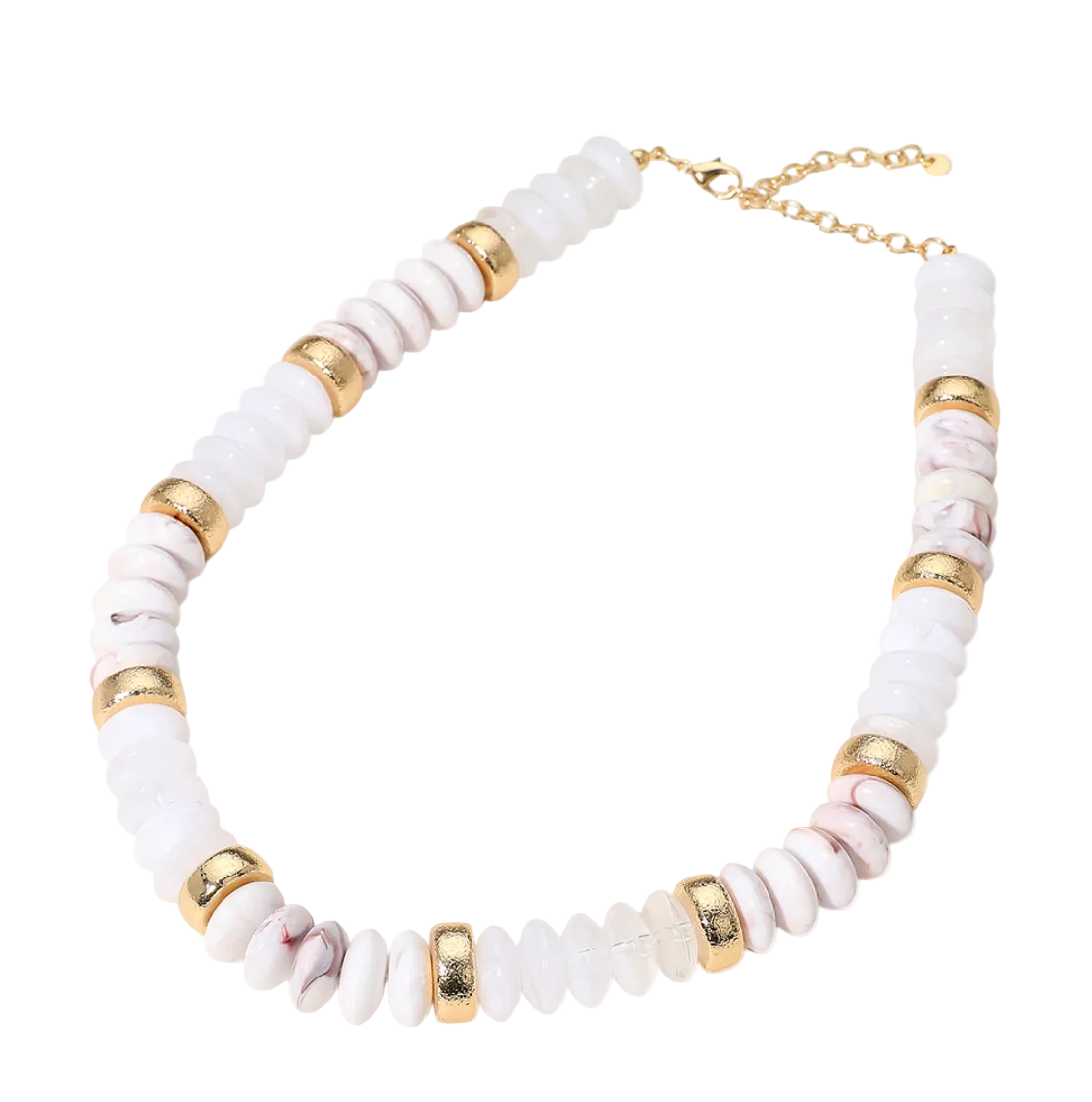 Chunky Beaded Necklace - Neutral