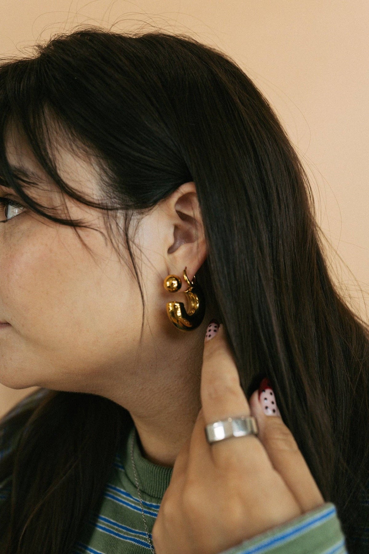 Everson Reverse Hoop Earrings