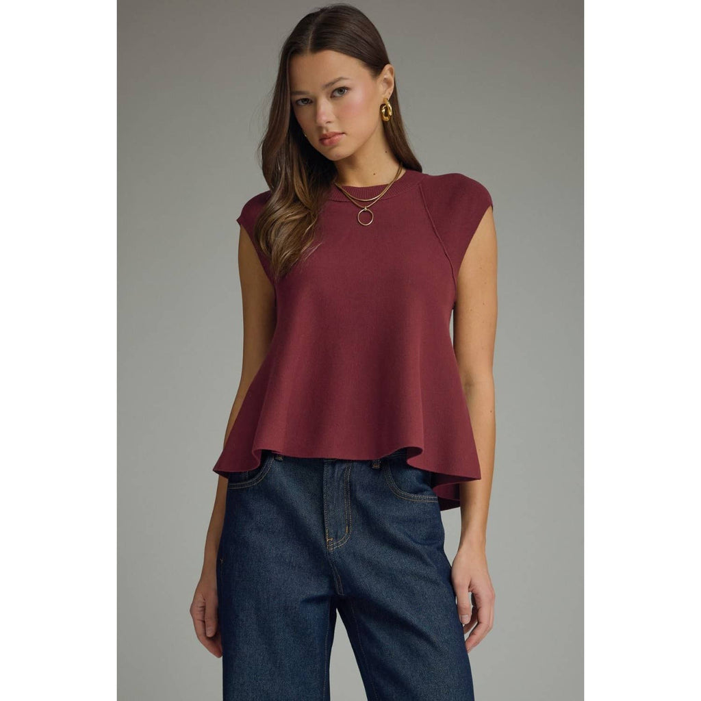 Flared Knit Top