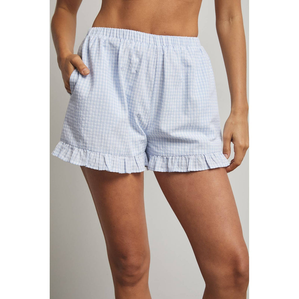 Gingham Ruffle Shorts