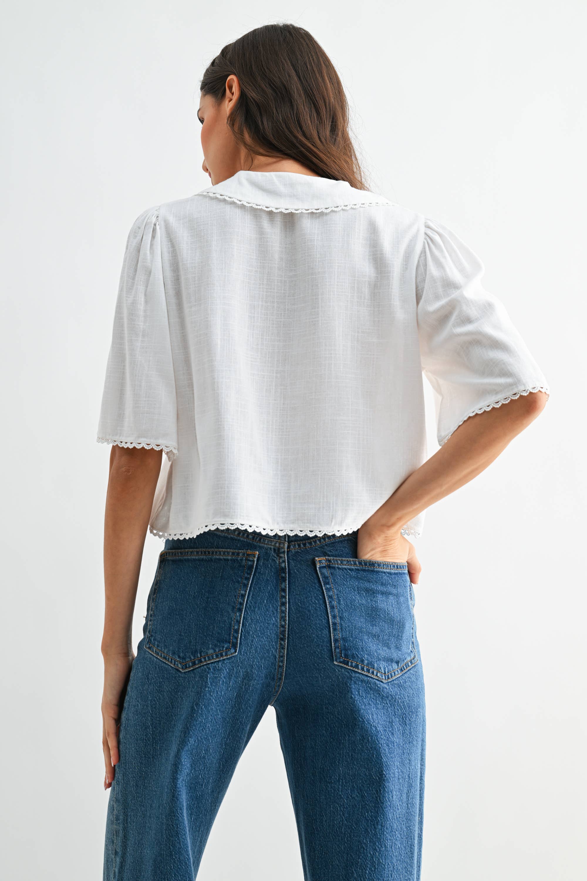 Ladybug Embroidered Blouse